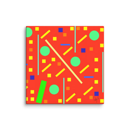 Squares and petite rectangles (orange) canvas print