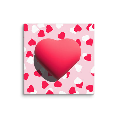 Valentines heart for love canvas print