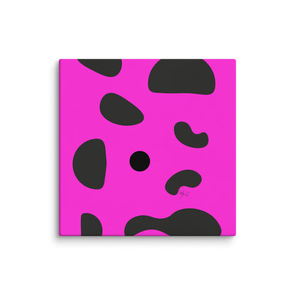 Dots pink canvas print