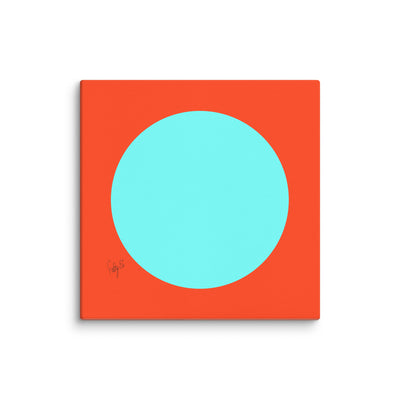 Circling around orange canvas print