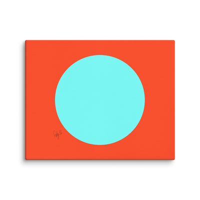 Circling around orange canvas print