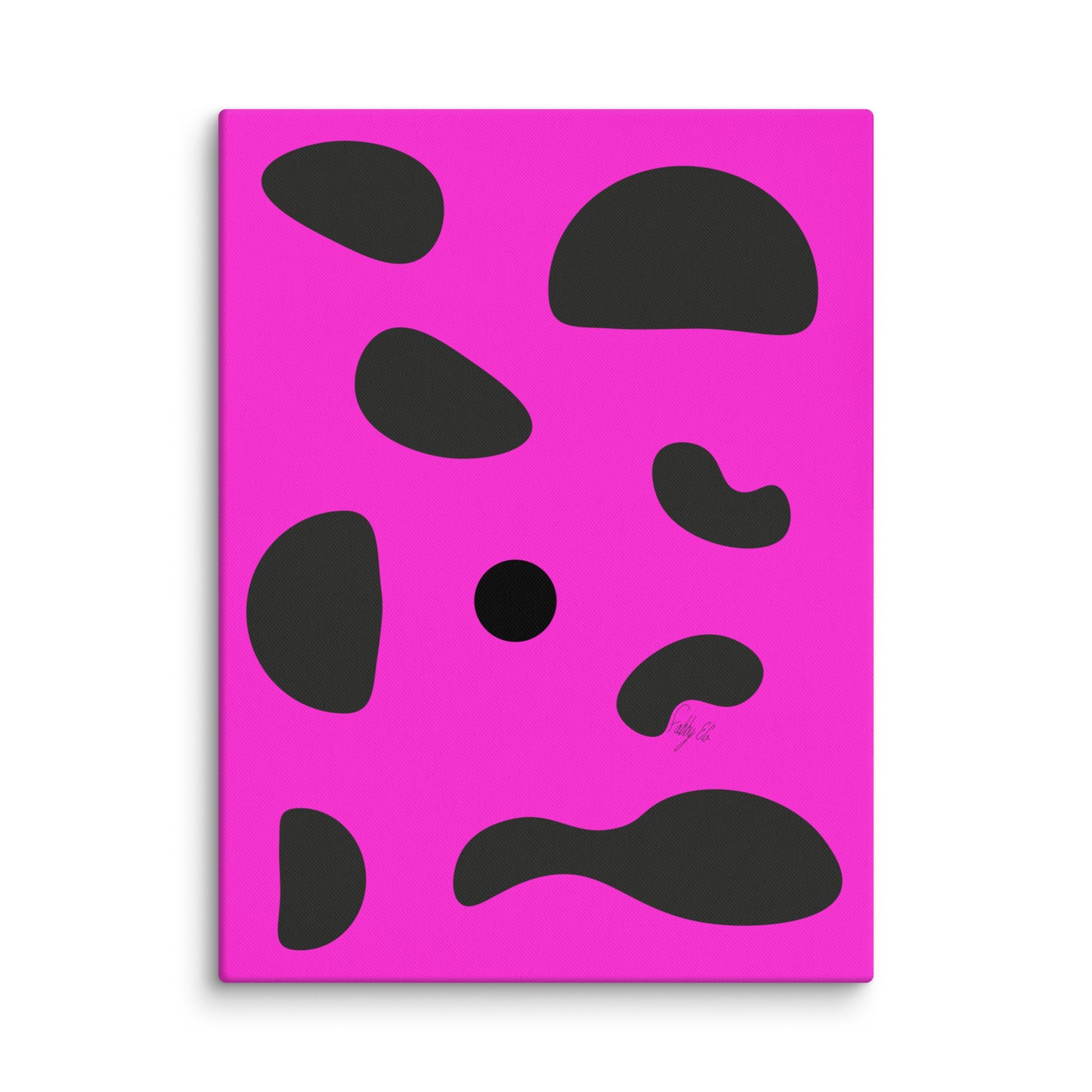 Dots pink canvas print