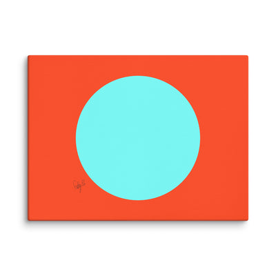 Circling around orange canvas print
