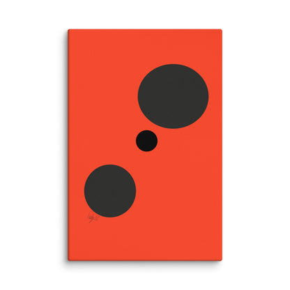 Dots orange canvas print