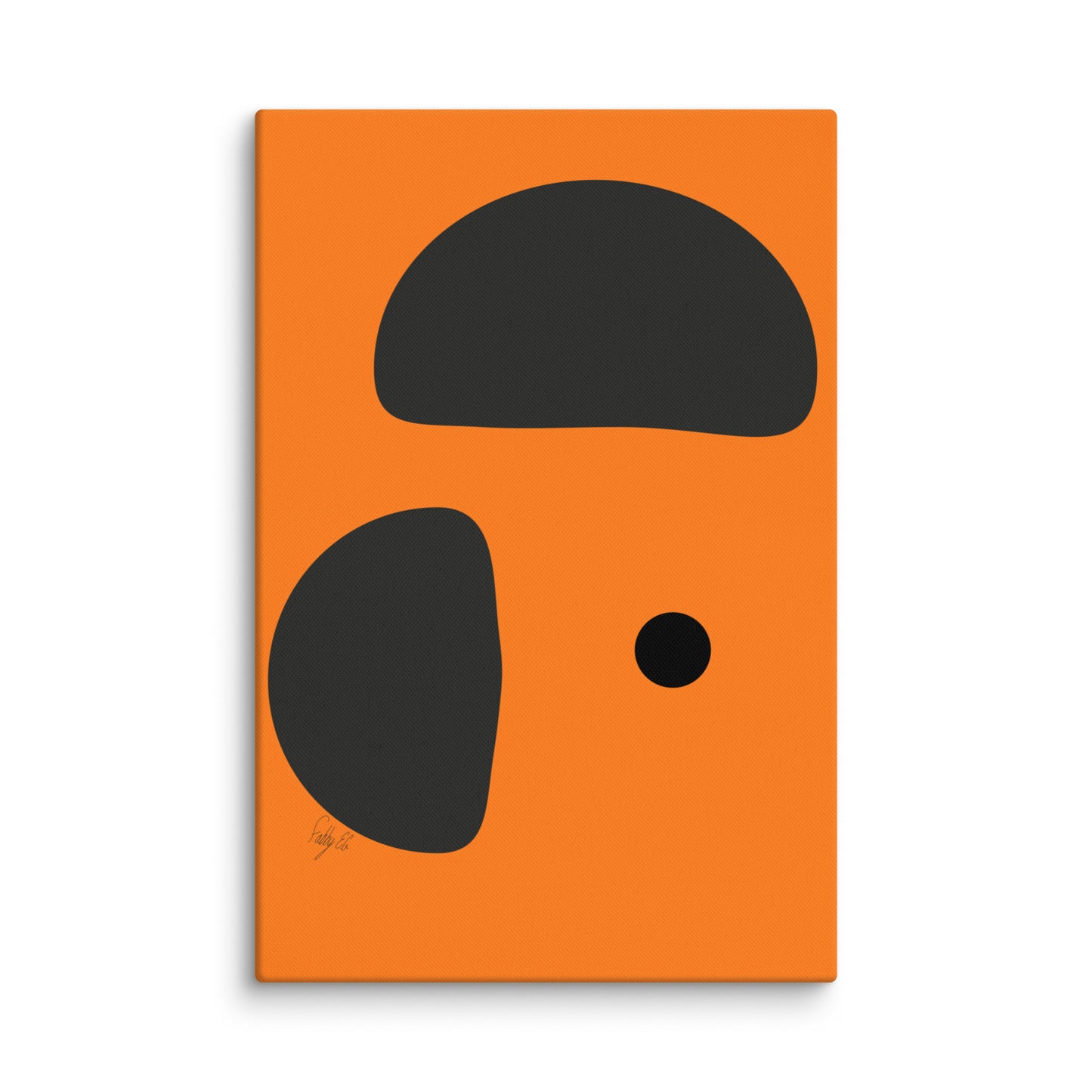 Opposite dots orange canvas print