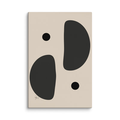 Mirror effect dots pale canvas print