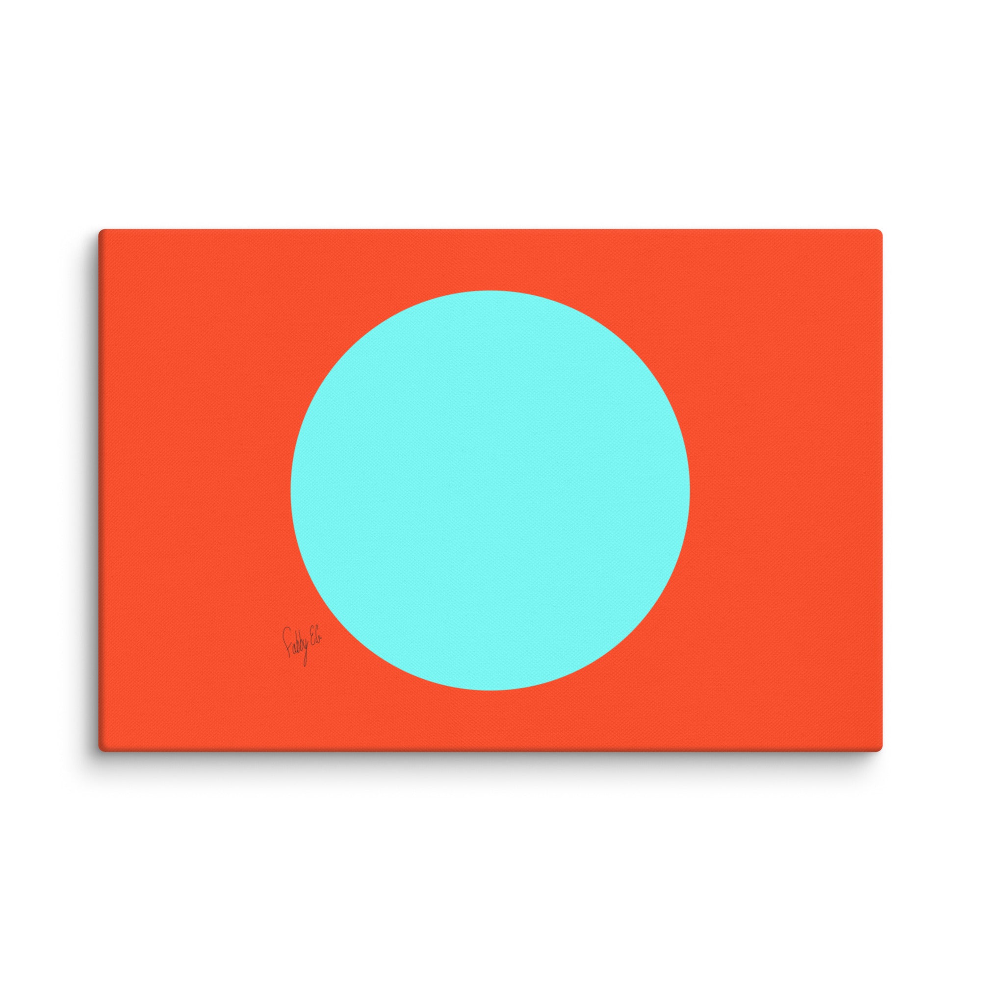 Circling around orange canvas print