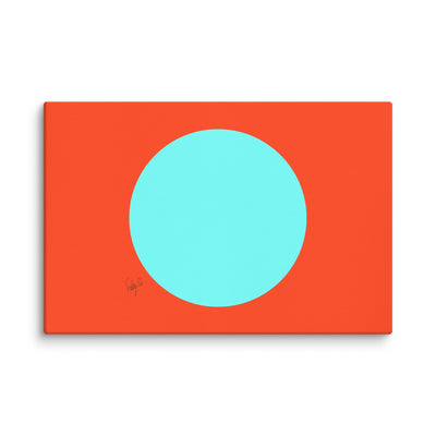 Circling around orange canvas print