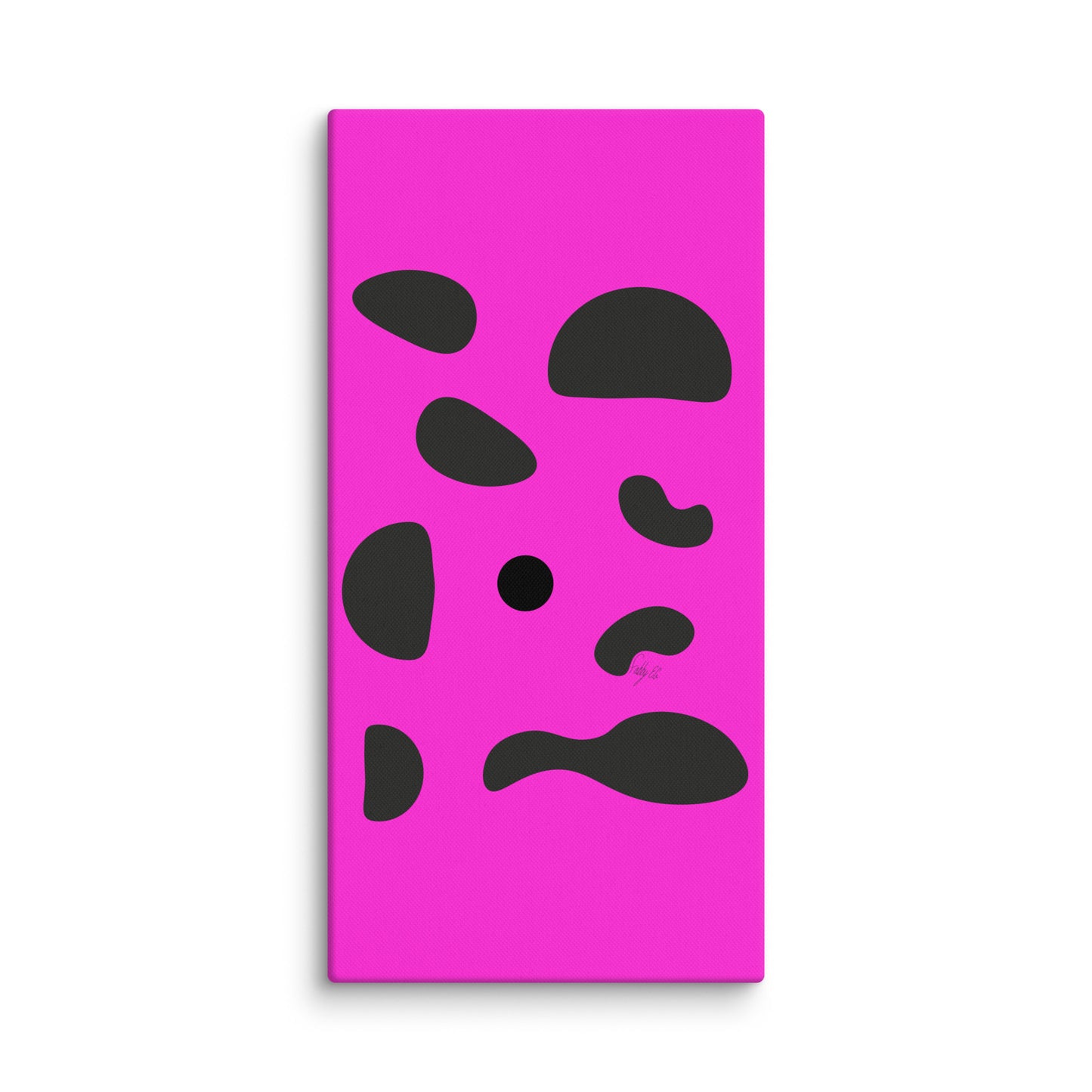 Dots pink canvas print