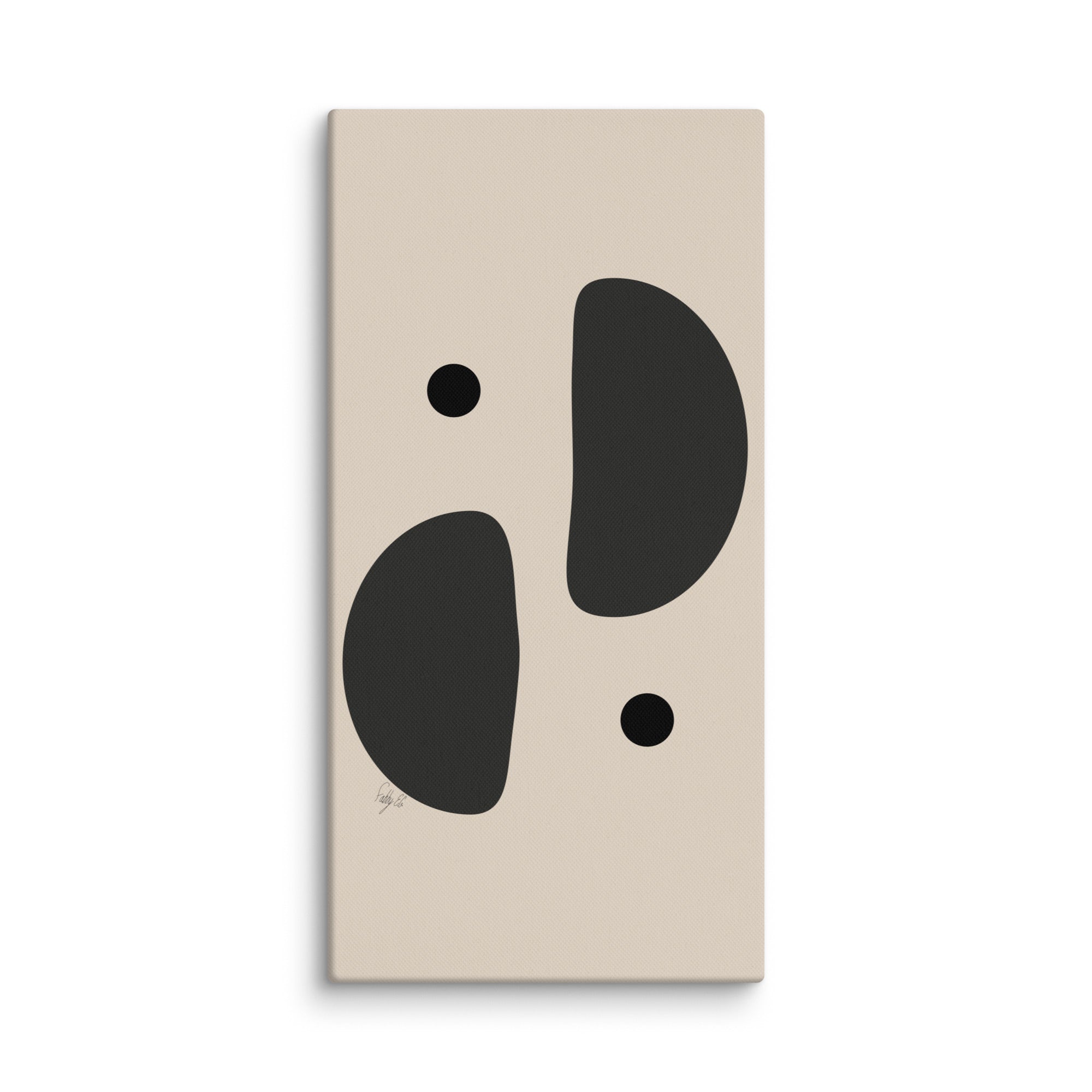 Mirror effect dots pale canvas print