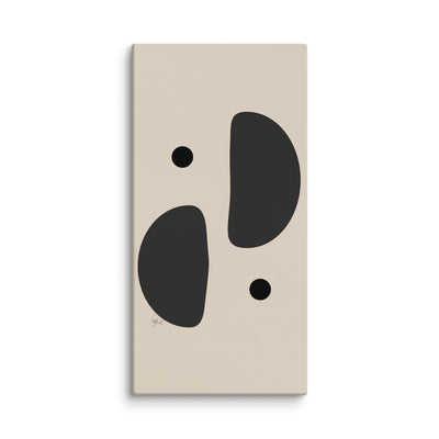 Mirror effect dots pale canvas print