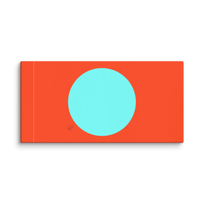 Circling around orange canvas print