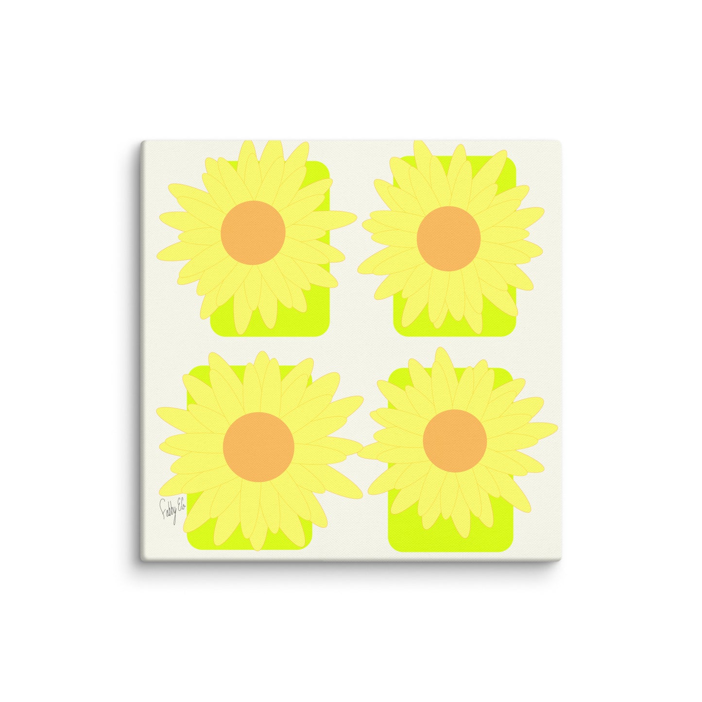 Sunflower squares canvas print