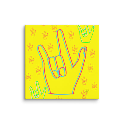 I love you sign language canvas print