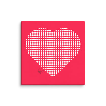 In love (dotted heart) canvas print