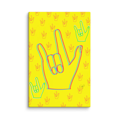 I love you sign language canvas print