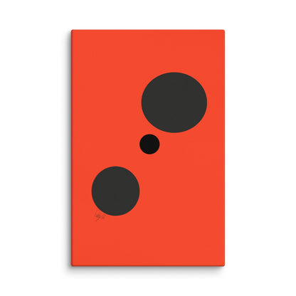 Dots orange canvas print