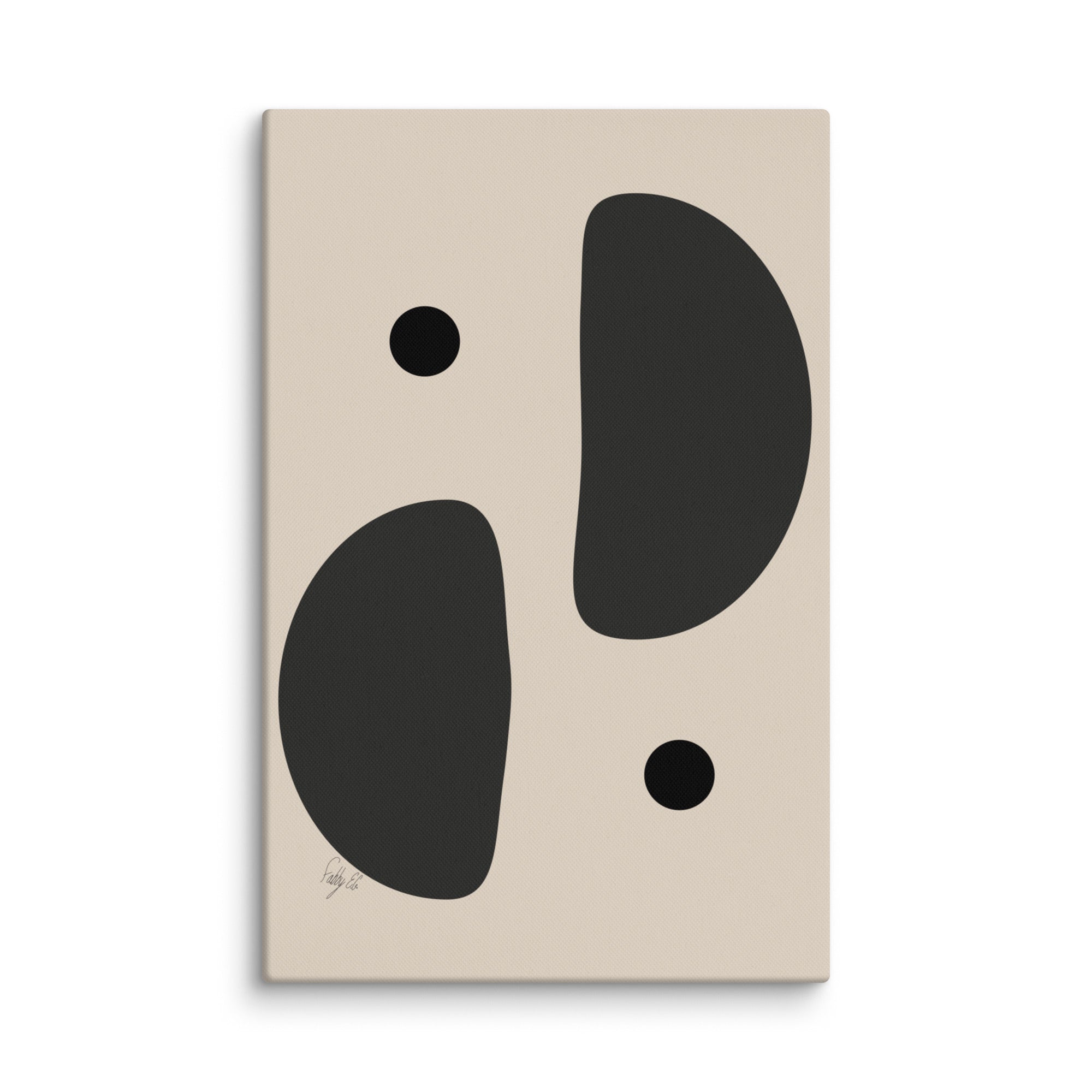 Mirror effect dots pale canvas print