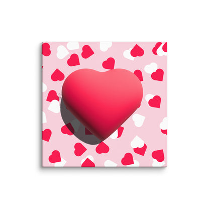 Valentines heart for love canvas print