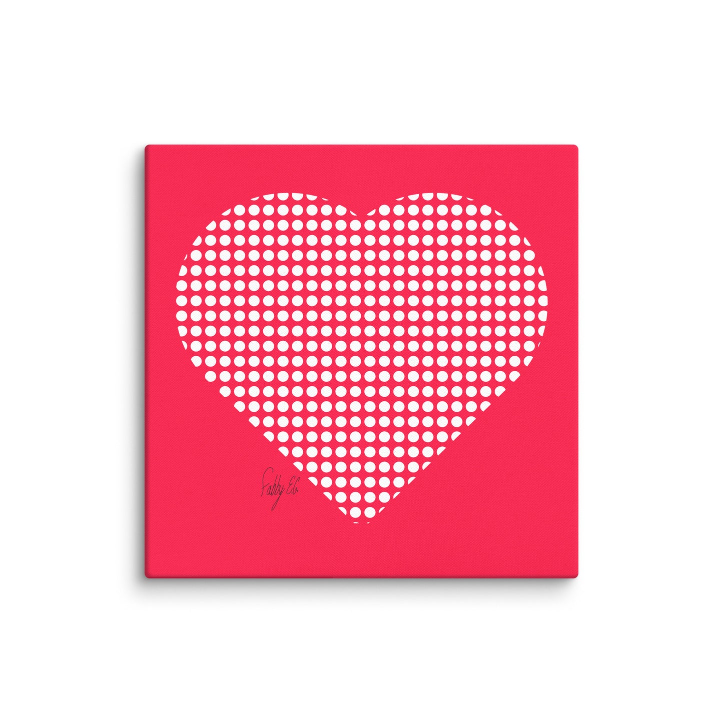 In love (dotted heart) canvas print