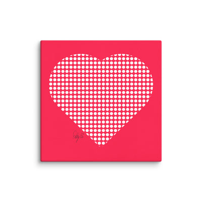 In love (dotted heart) canvas print