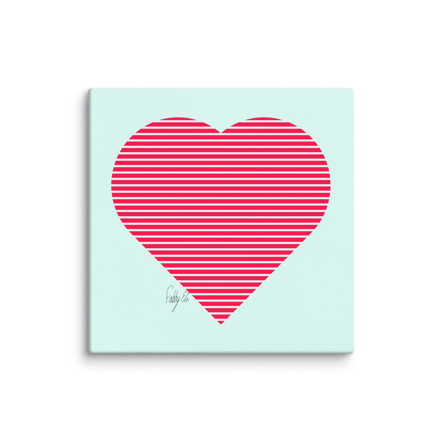 In love (passion heart stripes) canvas print