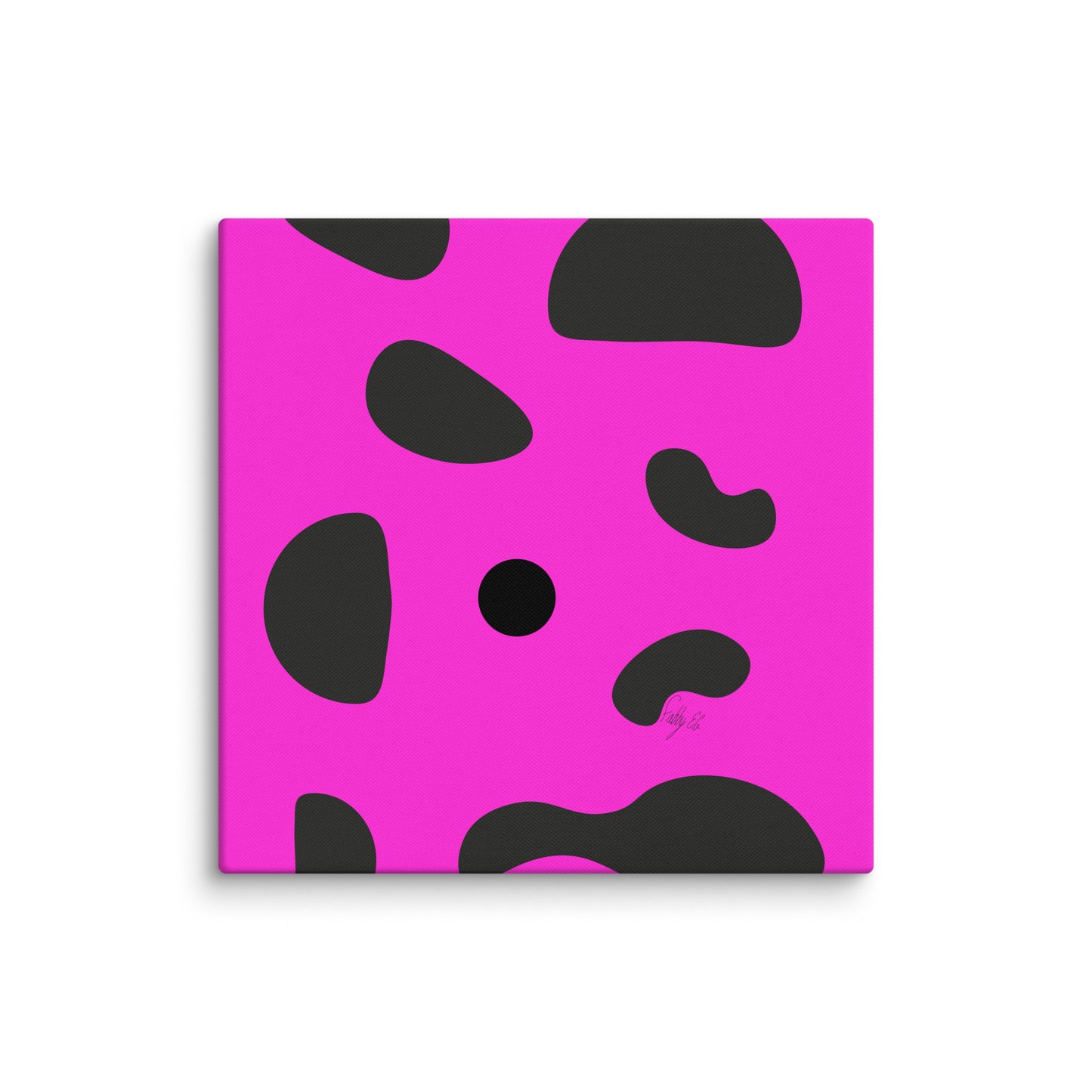 Dots pink canvas print