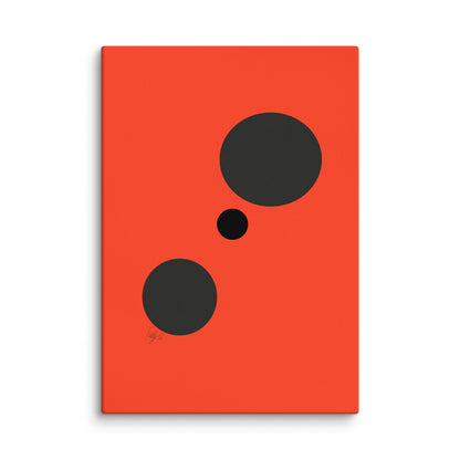 Dots orange canvas print