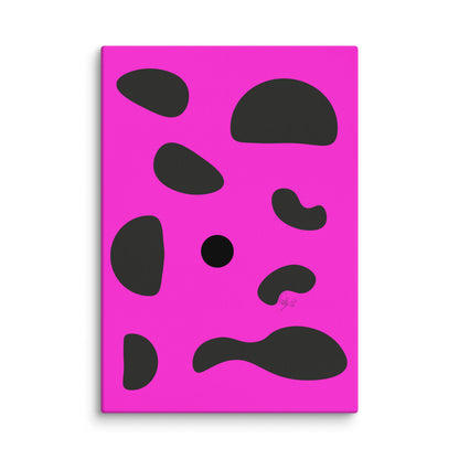 Dots pink canvas print