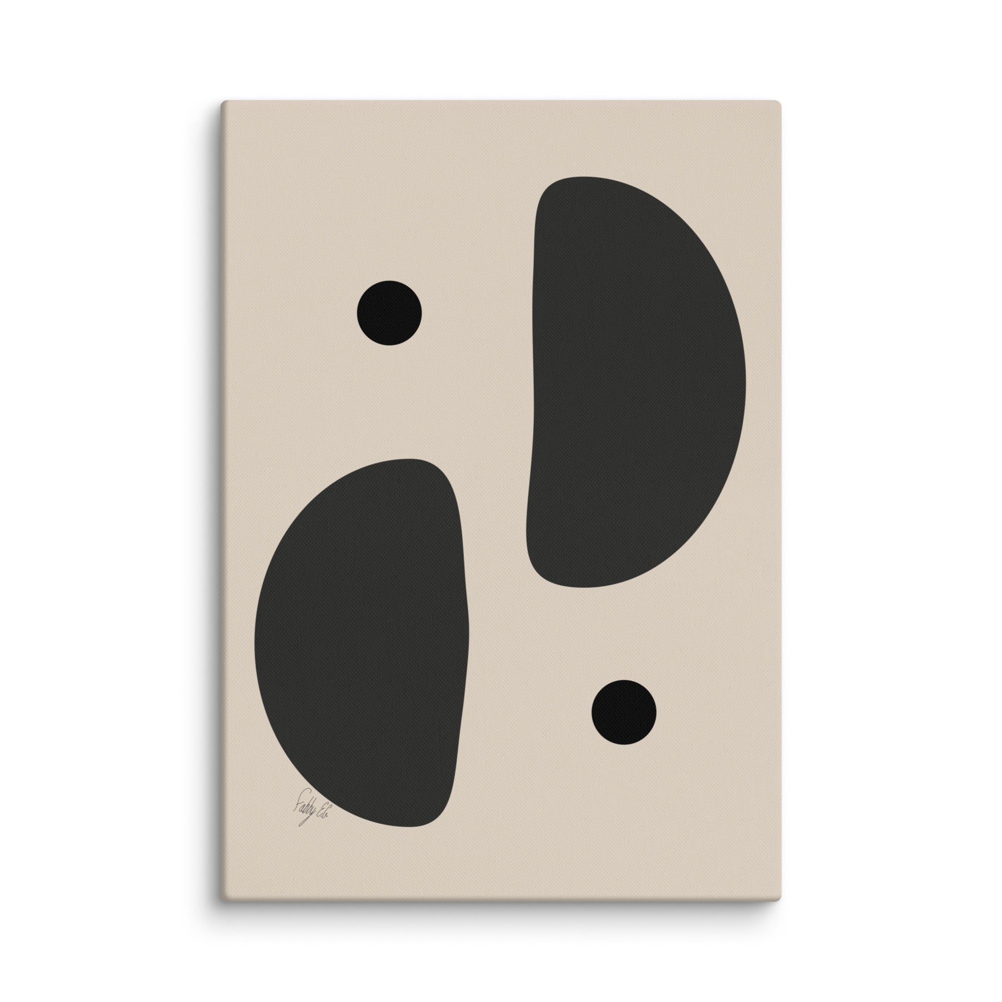 Mirror effect dots pale canvas print