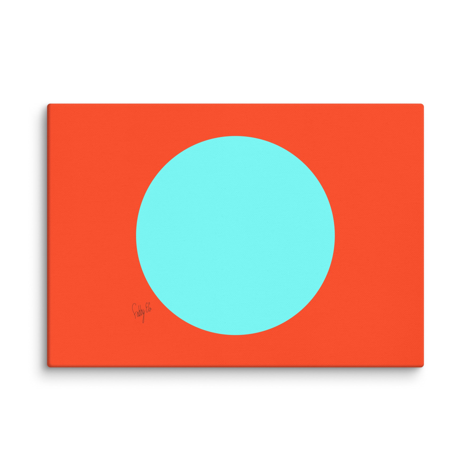 Circling around orange canvas print