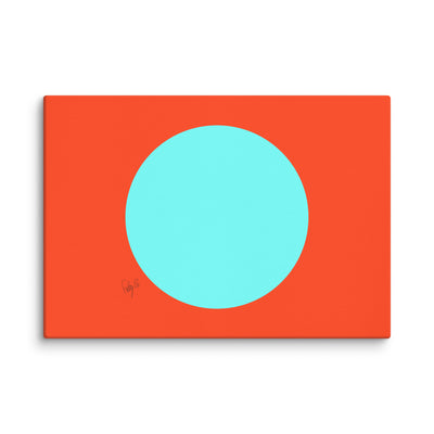 Circling around orange canvas print