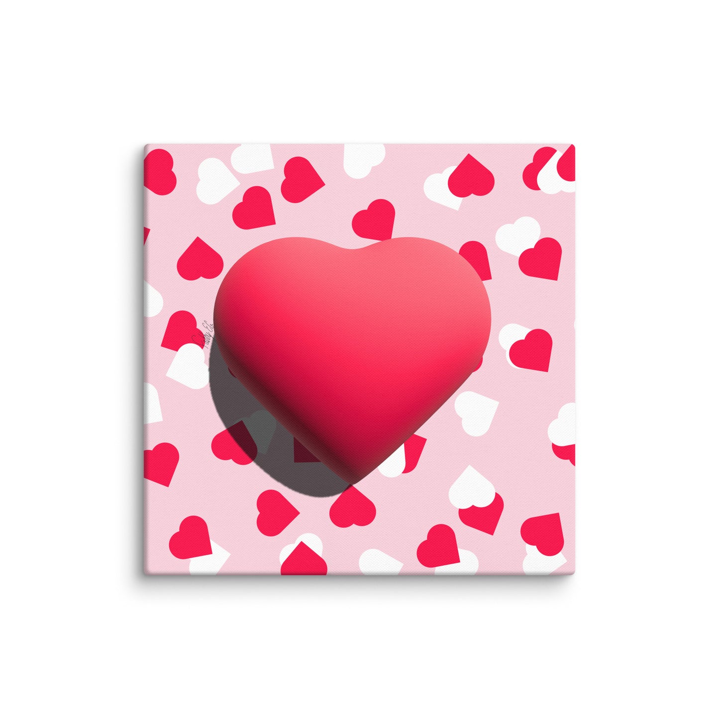 Valentines heart for love canvas print