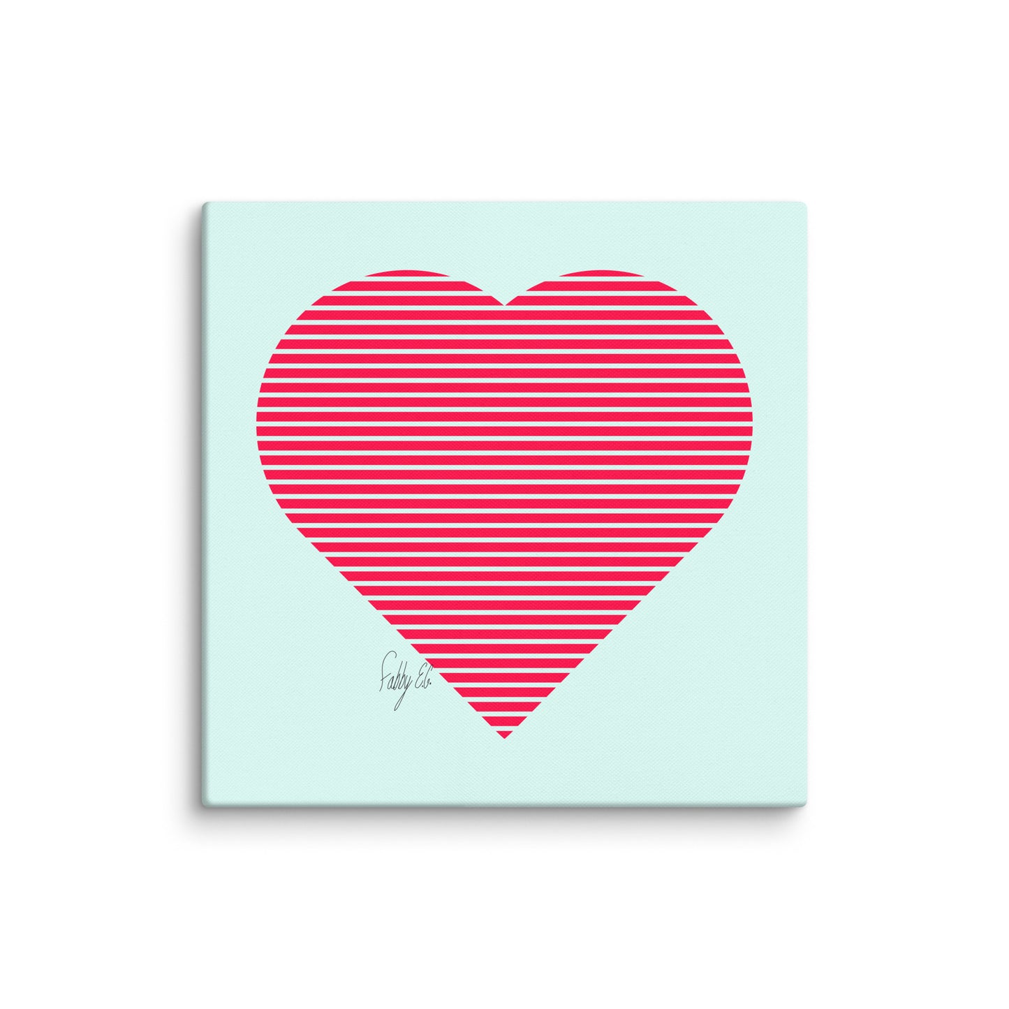 In love (passion heart stripes) canvas print