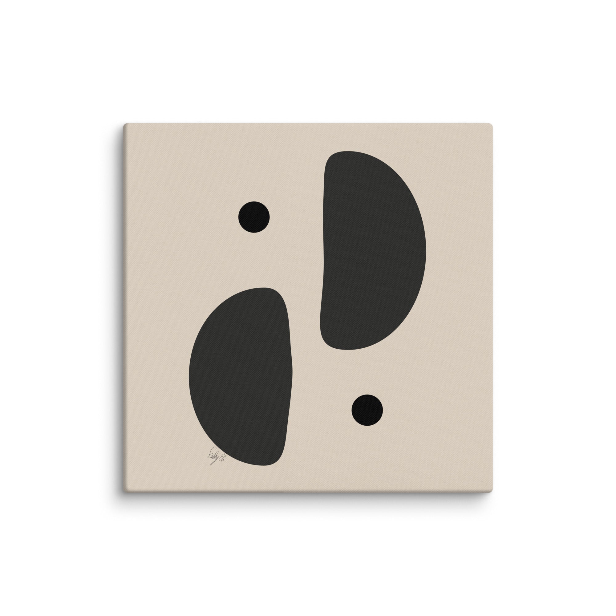 Mirror effect dots pale canvas print