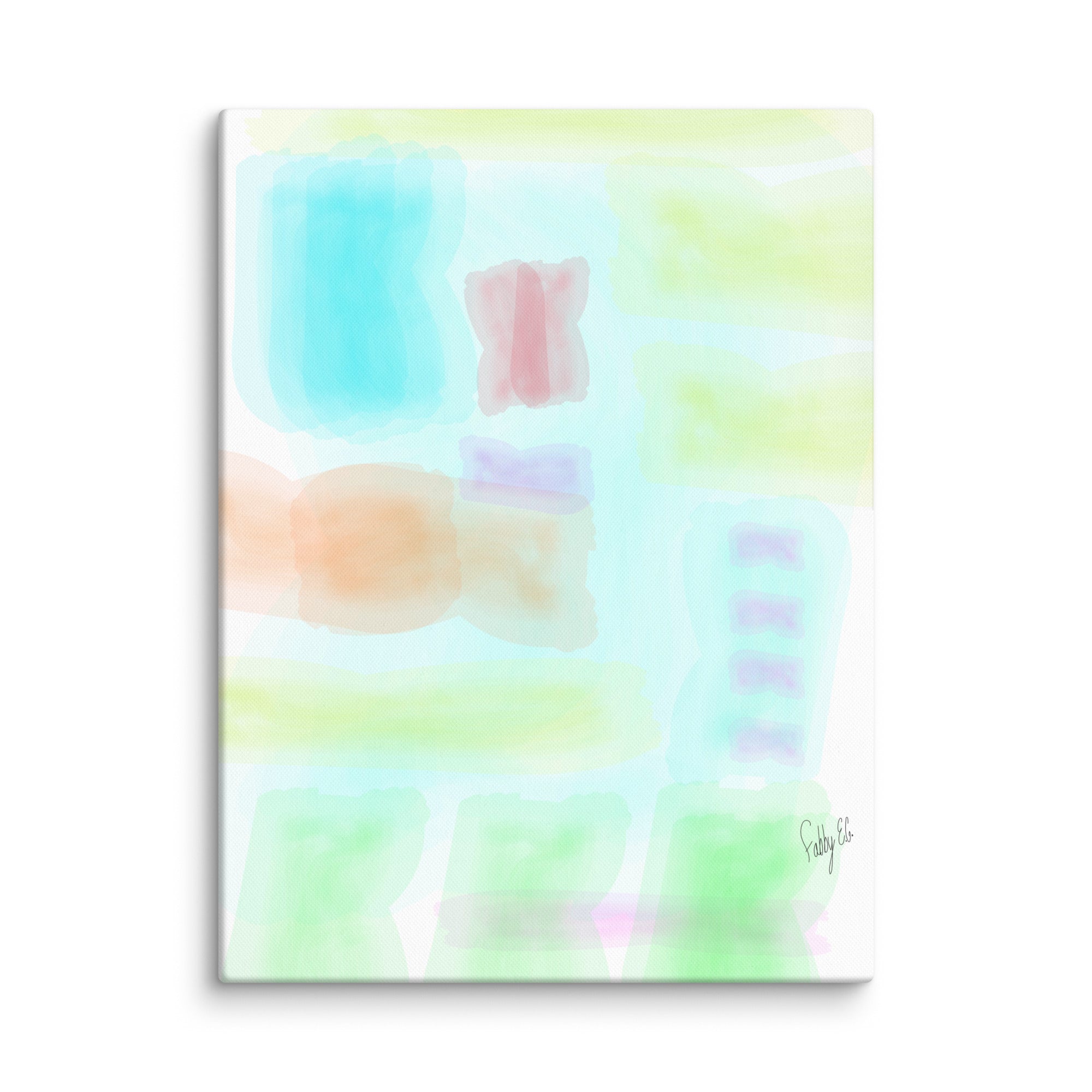Watercolor abstract canvas print