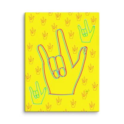 I love you sign language canvas print