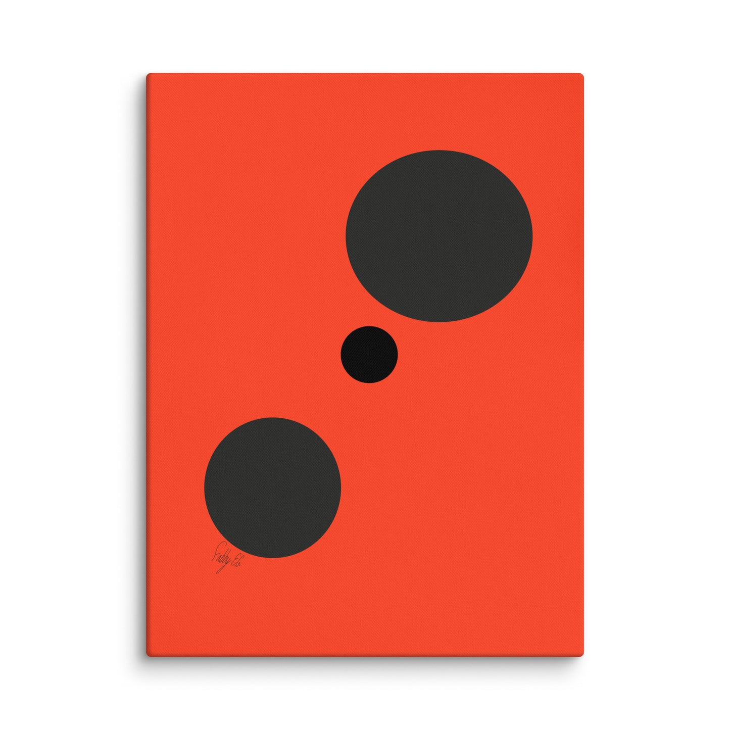 Dots orange canvas print