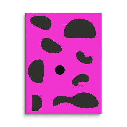 Dots pink canvas print