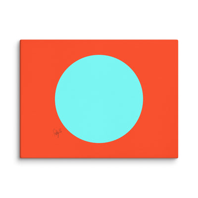 Circling around orange canvas print