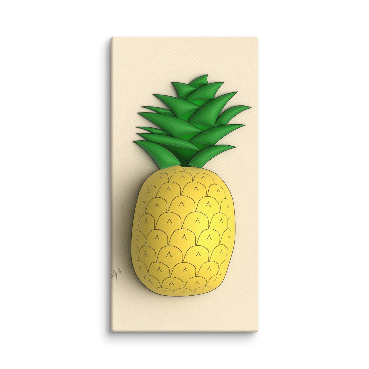 Pineapple 3D canvas print