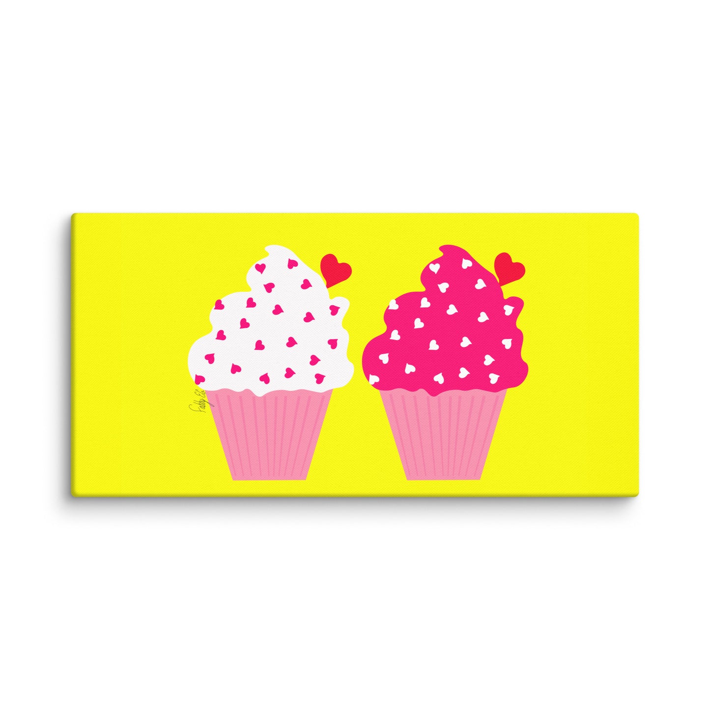 Cupcake love canvas print