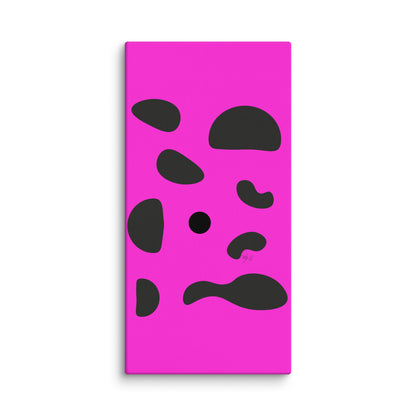 Dots pink canvas print