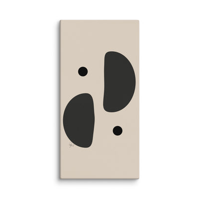 Mirror effect dots pale canvas print