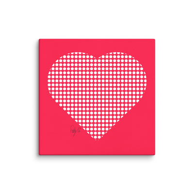 In love (dotted heart) canvas print