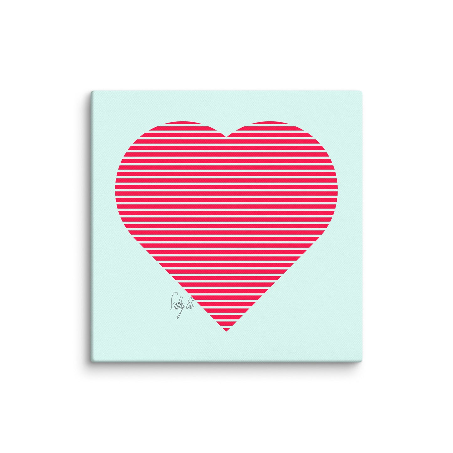 In love (passion heart stripes) canvas print