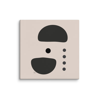 Dots taking sides Light pale canvas print