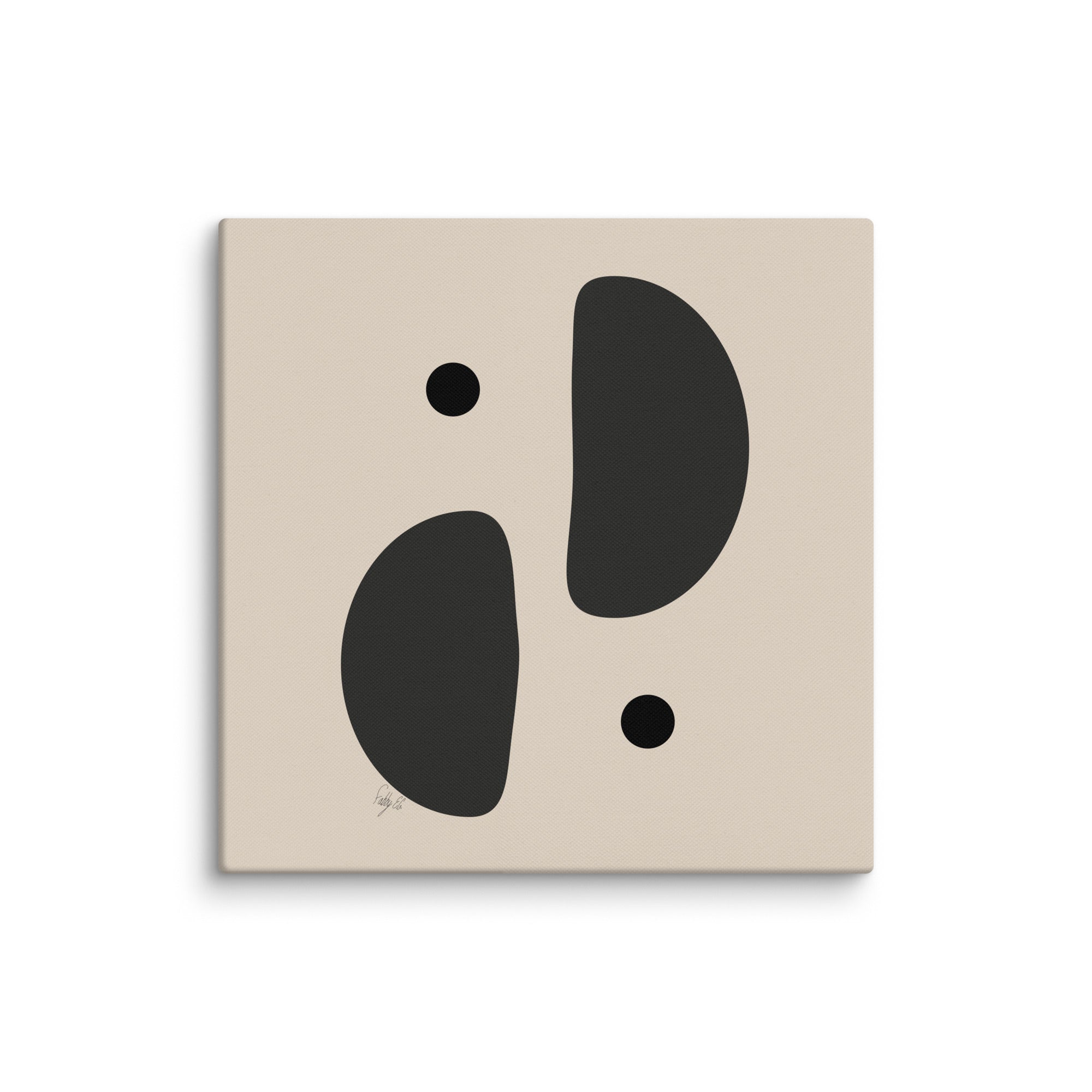 Mirror effect dots pale canvas print