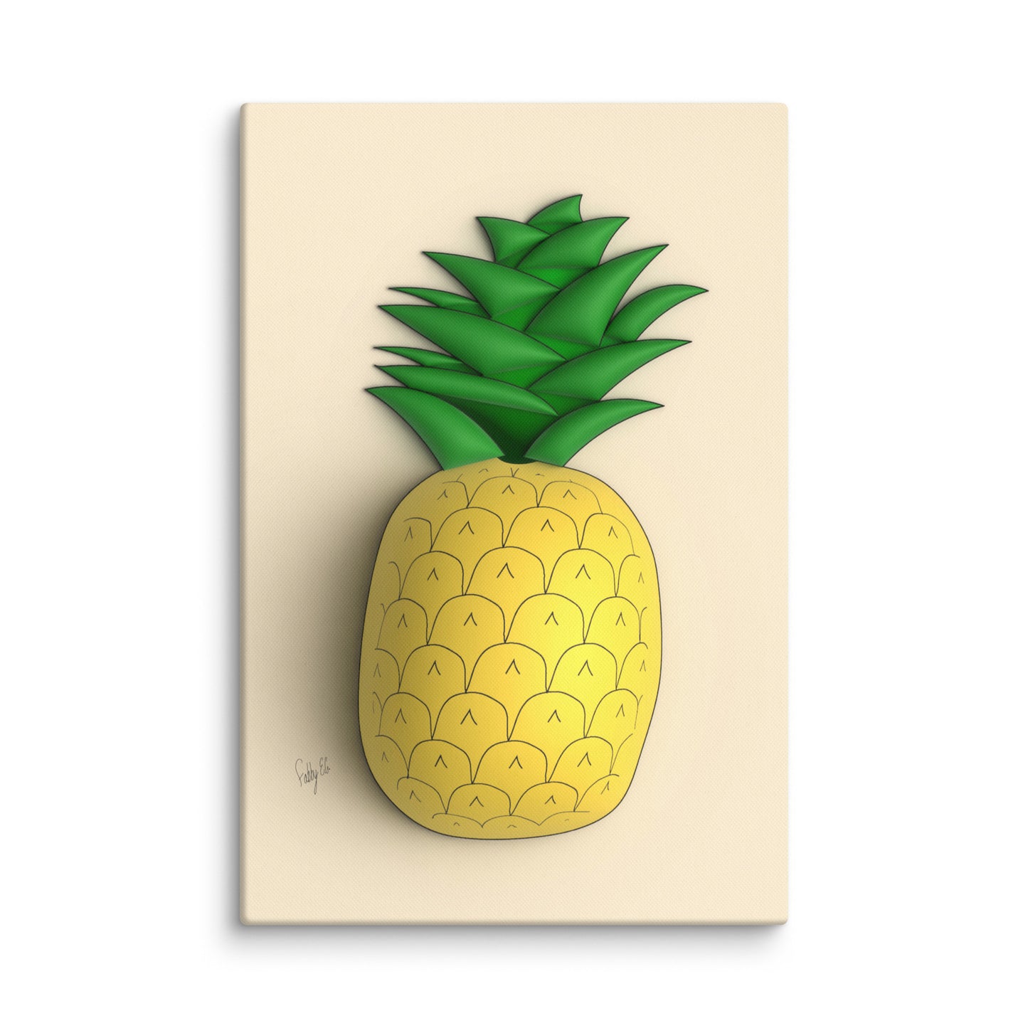 Pineapple 3D canvas print