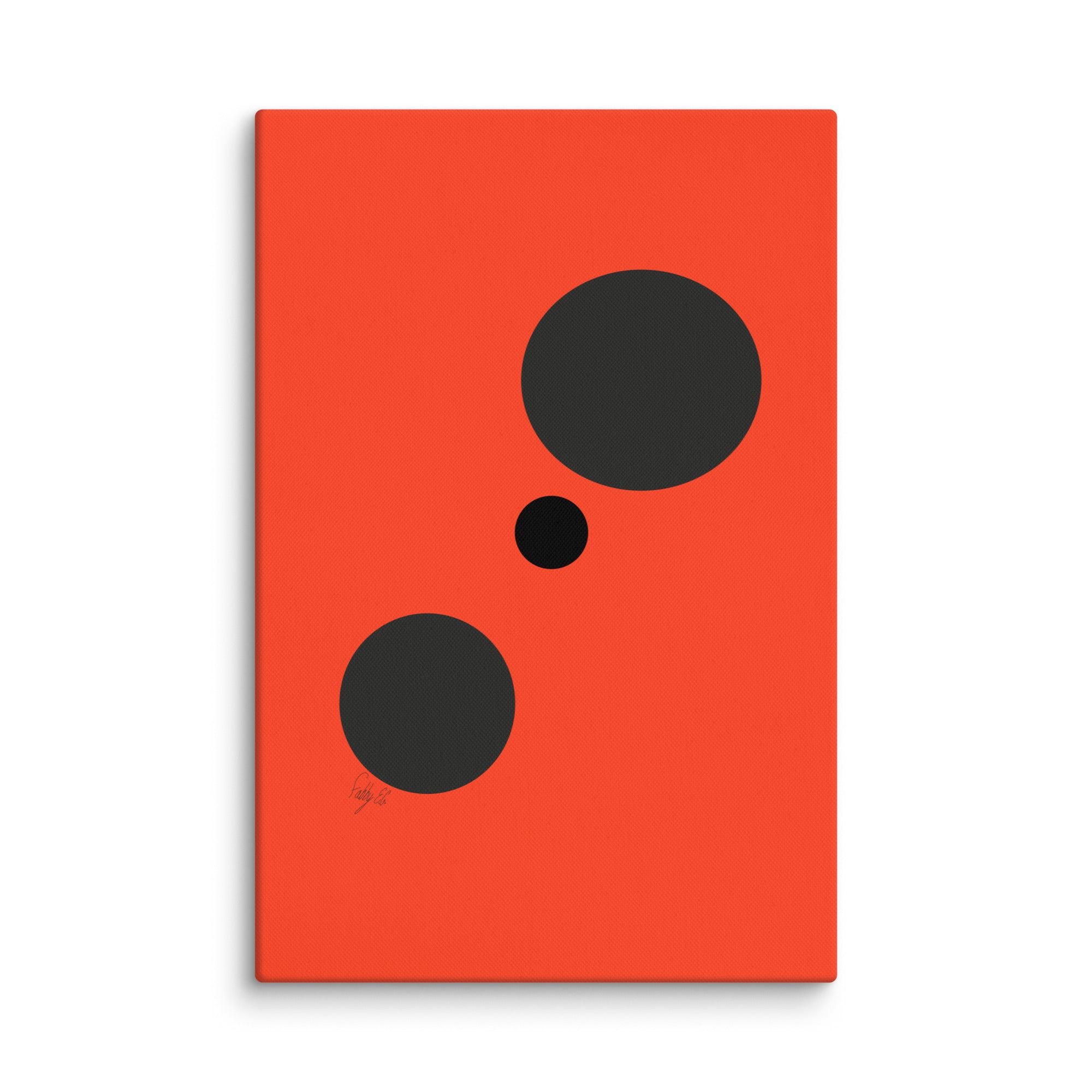 Dots orange canvas print